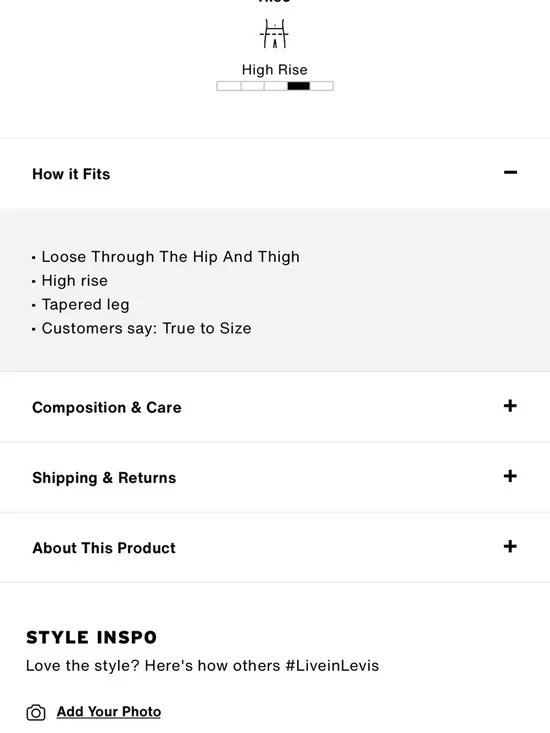 Levi’s cinched barrel medium blue wash jean size 27x31 - Picture 5 of 9